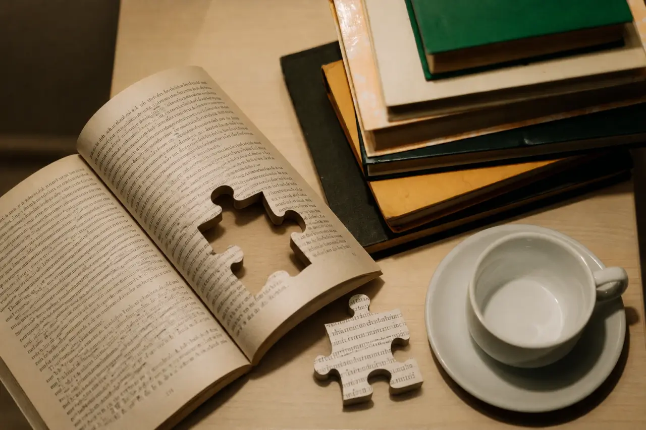 menghubungkan-puzzle-saat-membaca-buku-bookatcafe